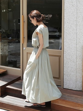 「DHOLIC（ディーホリック）のアイテム（ワンピース/ドレス）」を使った、ディーホリックさん（レディース・163cm）の夏コーディネート