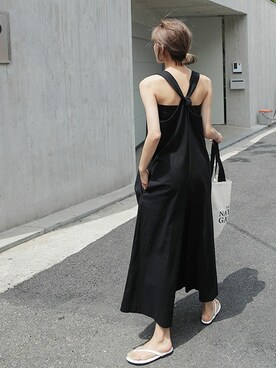「DHOLIC（ディーホリック）のアイテム（つなぎ/オールインワン）」を使った、ディーホリックさん（レディース・163cm）の夏コーディネート