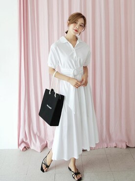 「DHOLIC（ディーホリック）のアイテム（その他）」を使った、ディーホリックさん（レディース・163cm）の夏コーディネート