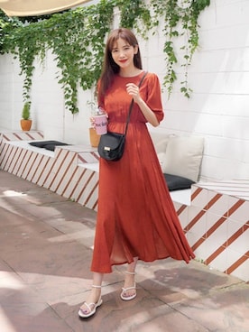 「DHOLIC（ディーホリック）の新作10％OFF（Tシャツ/カットソー）」を使った、ディーホリックさん（レディース・165cm）の夏コーディネート