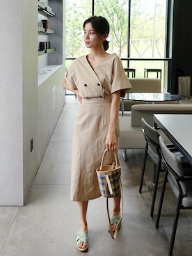 「DHOLIC（ディーホリック）のアイテム（ワンピース/ドレス）」を使った、ディーホリックさん（レディース・167cm）の夏コーディネート