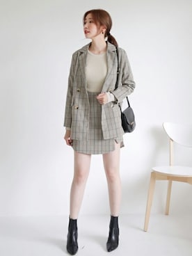 「DHOLIC（ディーホリック）のアイテム（ピアス（両耳用））」を使った、ディーホリックさん（レディース・165cm）の秋コーディネート