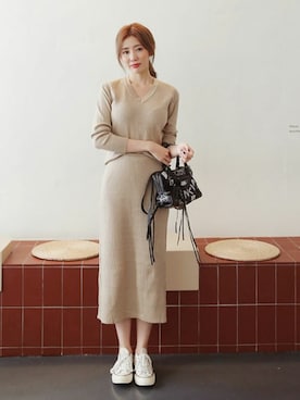 「ニットアップ」｜ディーホリックさん（レディース・165cm）の秋コーディネート