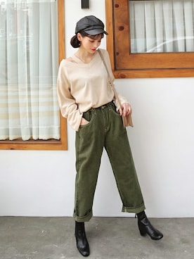 「DHOLIC（ディーホリック）のアイテム（ブーツ）」を使った、ディーホリックさん（レディース・165cm）の秋コーディネート