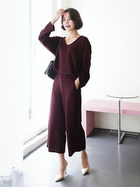 「ニットアップ」｜ディーホリックさん（レディース・167cm）の秋コーディネート