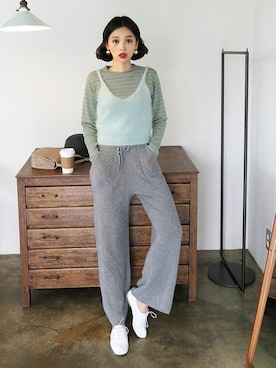 「アンゴラニット」｜ディーホリックさん（レディース・165cm）の秋コーディネート