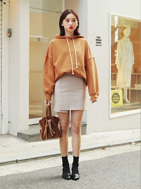 「DHOLIC（ディーホリック）のアイテム（その他トップス）」を使った、ディーホリックさん（レディース・165cm）の秋コーディネート