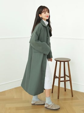 「DHOLIC（ディーホリック）のアイテム（ダウンジャケット/コート）」を使った、ディーホリックさん（レディース・165cm）の秋コーディネート