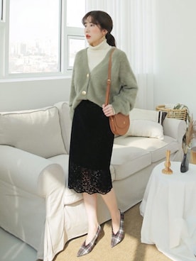 「DHOLIC（ディーホリック）のアイテム（パンプス）」を使った、ディーホリックさん（レディース・165cm）の秋コーディネート