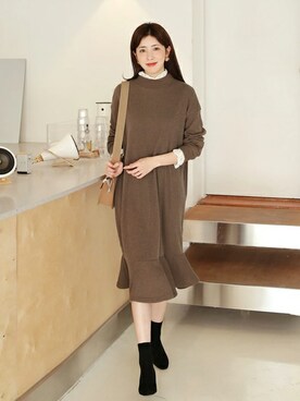 「DHOLIC（ディーホリック）のアイテム（アクセサリー）」を使った、ディーホリックさん（レディース・165cm）の秋コーディネート