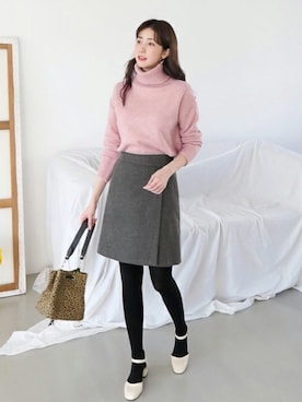 「DHOLIC（ディーホリック）のアイテム（ピアス（両耳用））」を使った、ディーホリックさん（レディース・165cm）の秋コーディネート