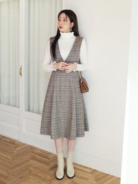 「DHOLIC（ディーホリック）のアイテム（アクセサリー）」を使った、ディーホリックさん（レディース・165cm）の秋コーディネート