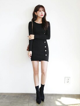 「DHOLIC（ディーホリック）のアイテム（ピアス（両耳用））」を使った、ディーホリックさん（レディース・165cm）の秋コーディネート