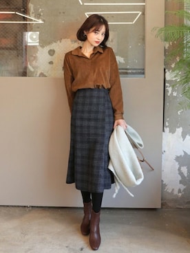 「DHOLIC（ディーホリック）のアイテム（バックパック/リュック）」を使った、ディーホリックさん（レディース・165cm）の秋コーディネート