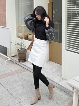 「DHOLIC（ディーホリック）のアイテム（その他トップス）」を使った、ディーホリックさん（レディース・165cm）の秋コーディネート