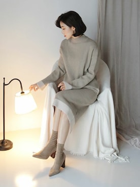 「ニットアップ」｜ディーホリックさん（レディース・163cm）の秋コーディネート