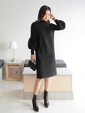 「DHOLIC（ディーホリック）のアイテム（ワンピース/ドレス）」を使った、ディーホリックさん（レディース・165cm）の秋コーディネート