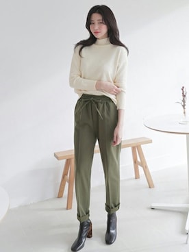 「DHOLIC（ディーホリック）のアイテム（ブーツ）」を使った、ディーホリックさん（レディース・165cm）の冬コーディネート