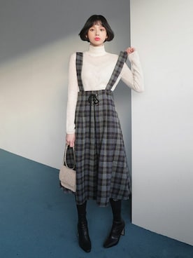 「DHOLIC（ディーホリック）のアイテム（トップス）」を使った、ディーホリックさん（レディース・165cm）の冬コーディネート