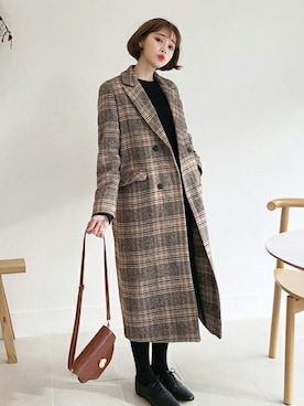 「DHOLIC（ディーホリック）のアイテム（ジャケット/アウター）」を使った、ディーホリックさん（レディース・165cm）の冬コーディネート