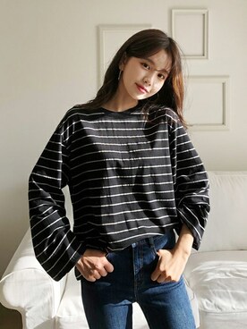 「DHOLIC（ディーホリック）のアイテム（デニムパンツ）」を使った、ディーホリックさん（レディース・165cm）の冬コーディネート