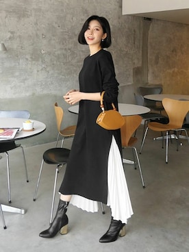 「DHOLIC（ディーホリック）のアイテム（その他）」を使った、ディーホリックさん（レディース・165cm）の冬コーディネート