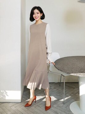 「DHOLIC（ディーホリック）のアイテム（その他）」を使った、ディーホリックさん（レディース・163cm）の冬コーディネート