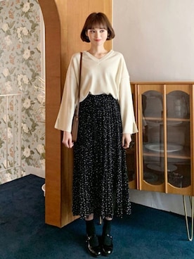 「プリーツ」｜ディーホリックさん（レディース・165cm）の冬コーディネート