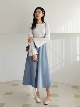 「ベルスリーブ」｜ディーホリックさん（レディース・163cm）の冬コーディネート