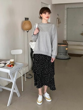 「アイテム（Tシャツ/カットソー、その他）」を使った、ディーホリックさん（レディース・165cm）の冬コーディネート