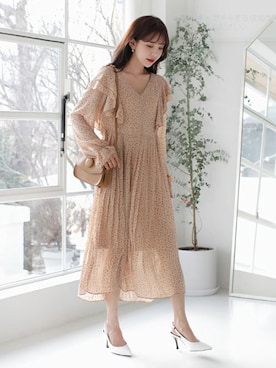 「DHOLIC（ディーホリック）のアイテム（その他シューズ）」を使った、ディーホリックさん（レディース・164cm）の春コーディネート