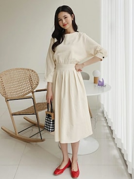 「DHOLIC（ディーホリック）のアイテム（ワンピース/ドレス）」を使った、ディーホリックさん（レディース・163cm）の春コーディネート