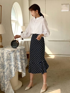 「DHOLIC（ディーホリック）のアイテム（その他シューズ）」を使った、ディーホリックさん（レディース・163cm）の春コーディネート