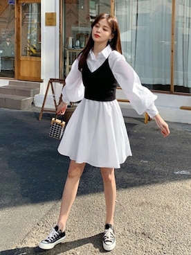 「DHOLIC（ディーホリック）のアイテム（アクセサリー）」を使った、ディーホリックさん（レディース・163cm）の春コーディネート