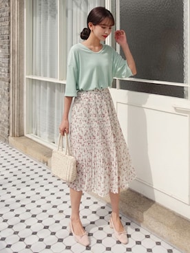 「DHOLIC（ディーホリック）のアイテム（その他シューズ）」を使った、ディーホリックさん（レディース・164cm）の春コーディネート