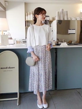 「DHOLIC（ディーホリック）のアイテム（ピアス（両耳用））」を使った、ディーホリックさん（レディース・163cm）の春コーディネート