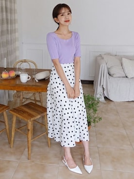 「DHOLIC（ディーホリック）のアイテム（その他シューズ）」を使った、ディーホリックさん（レディース・164cm）の春コーディネート