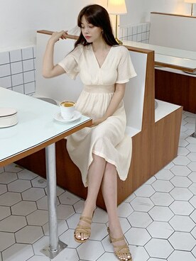 「ナチュラルスタイル」｜「アイテム（アクセサリー）」を使った、ディーホリックさん（レディース・165cm）の春コーディネート