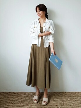 「DHOLIC（ディーホリック）の新作10％OFF（Tシャツ/カットソー）」を使った、ディーホリックさん（レディース・165cm）の春コーディネート