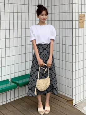 「DHOLIC（ディーホリック）のアイテム（ピアス（両耳用））」を使った、ディーホリックさん（レディース・163cm）の春コーディネート