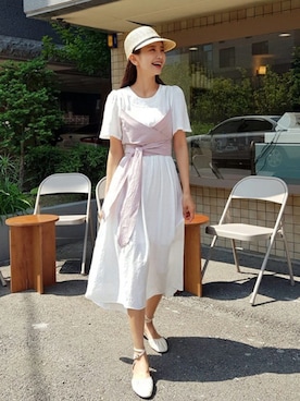 「DHOLIC（ディーホリック）のアイテム（キャップ）」を使った、ディーホリックさん（レディース・163cm）の春コーディネート