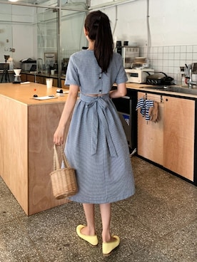 「DHOLIC（ディーホリック）の新作10％OFF（Tシャツ/カットソー）」を使った、ディーホリックさん（レディース・164cm）の夏コーディネート