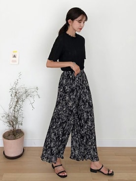 「プリーツ」｜ディーホリックさん（レディース・163cm）の夏コーディネート