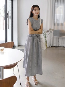 「DHOLIC（ディーホリック）のアイテム（ピアス（両耳用））」を使った、ディーホリックさん（レディース・163cm）の夏コーディネート