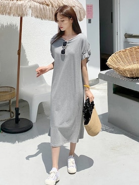 「DHOLIC（ディーホリック）のアイテム（その他）」を使った、ディーホリックさん（レディース・165cm）の夏コーディネート