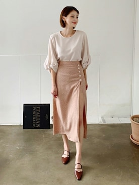 「ドット柄」｜ディーホリックさん（レディース・165cm）の夏コーディネート