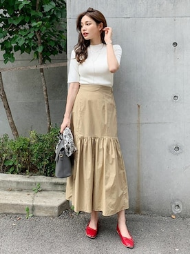 「DHOLIC（ディーホリック）のアイテム（その他）」を使った、ディーホリックさん（レディース・165cm）の夏コーディネート