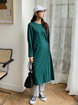 「DHOLIC（ディーホリック）のアイテム（レギンス/スパッツ）」を使った、ディーホリックさん（レディース・163cm）の夏コーディネート