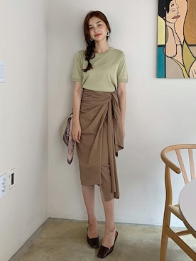 「DHOLIC（ディーホリック）のアイテム（パンプス）」を使った、ディーホリックさん（レディース・163cm）の夏コーディネート