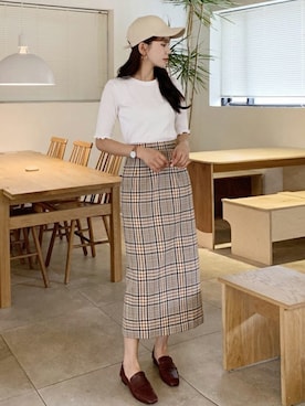 「DHOLIC（ディーホリック）のアイテム（帽子）」を使った、ディーホリックさん（レディース・163cm）の夏コーディネート